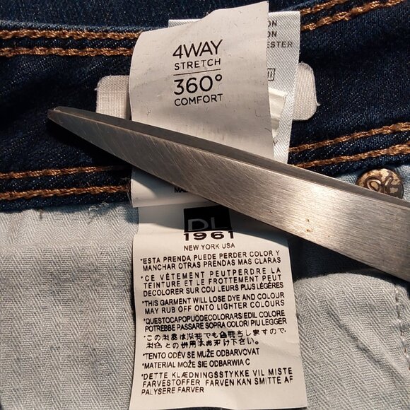 DL 1961 Angel Low-Rise Skinny Cigarette Ankle Dark Wash Jean Good Condition - 29 - Picture 11 of 11